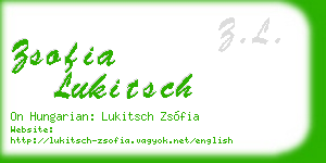 zsofia lukitsch business card